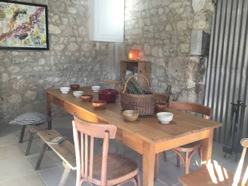 Farm table - 2m40 - 2 drawers