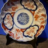 Pair of antique Imari style porcelain plates - 19 cm - 19th century