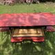 Formica table with 2 chairs and 2 stools