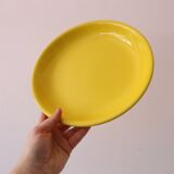 Niderviller round dish, yellow, 1970/80, vintage