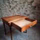Antique oak writing table with drawer, French side table, console, solid oak desk, circa 1930–1950.
