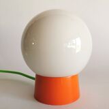 Vintage white opaline "Orange" living room bedside desk lamp