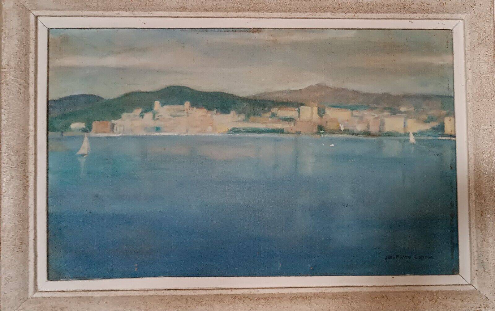 Painting Jean Pierre Capron - Oil On Marine Canvas 50s
