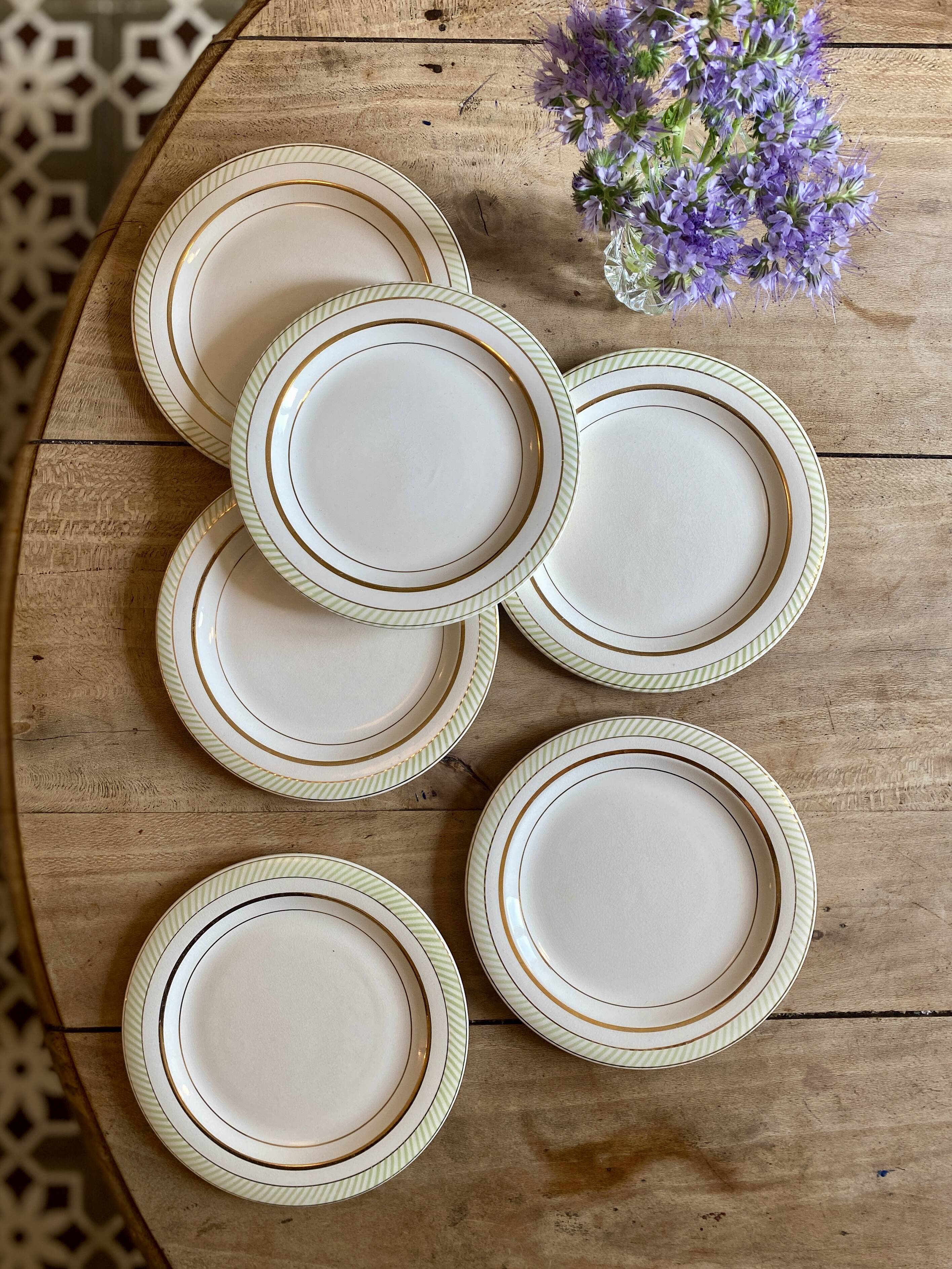 Set of 6 vintage dessert plates Arizona model by Salins