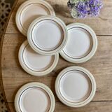 Set of 6 vintage dessert plates Arizona model by Salins