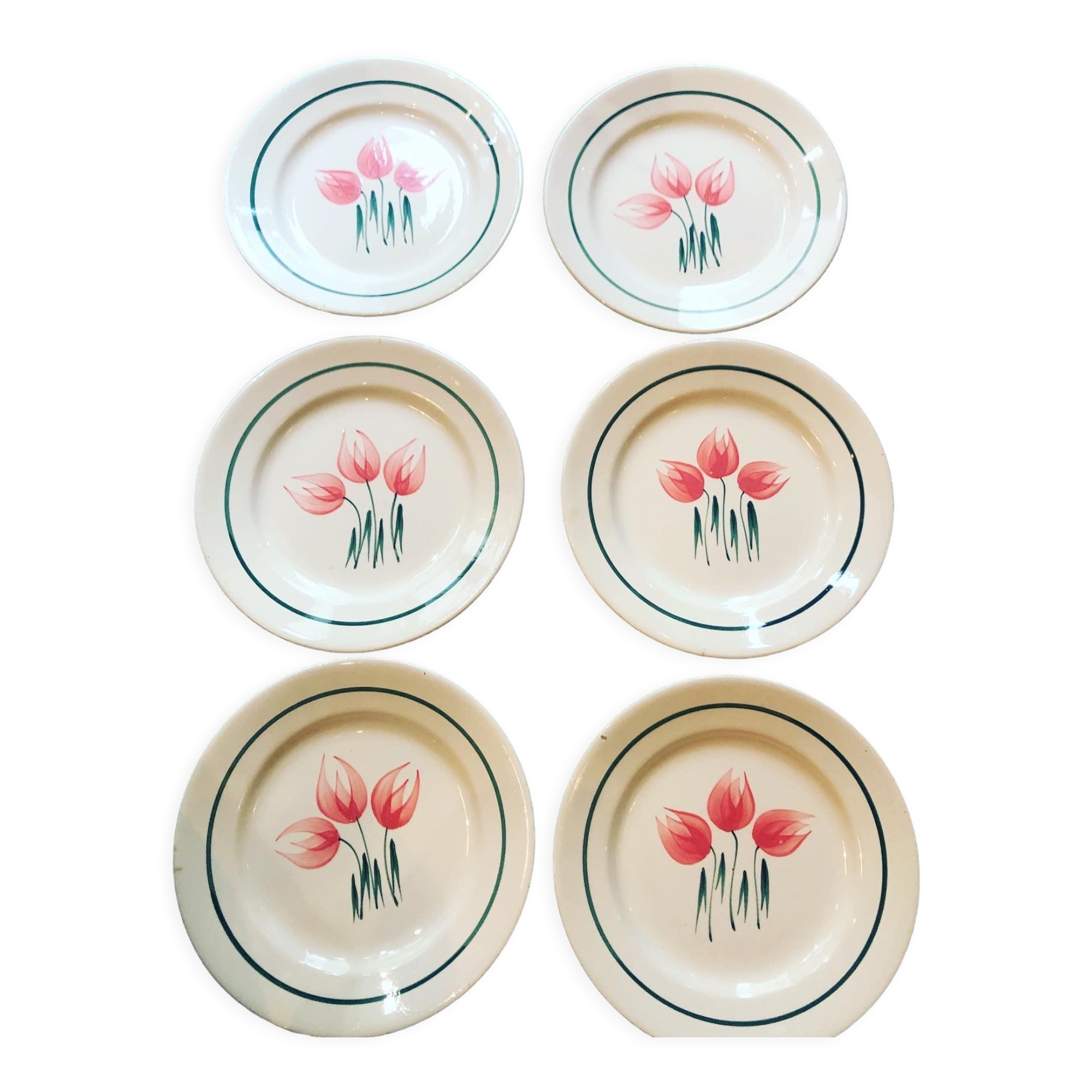 6 plates Faiencerie Nouvelle Givors