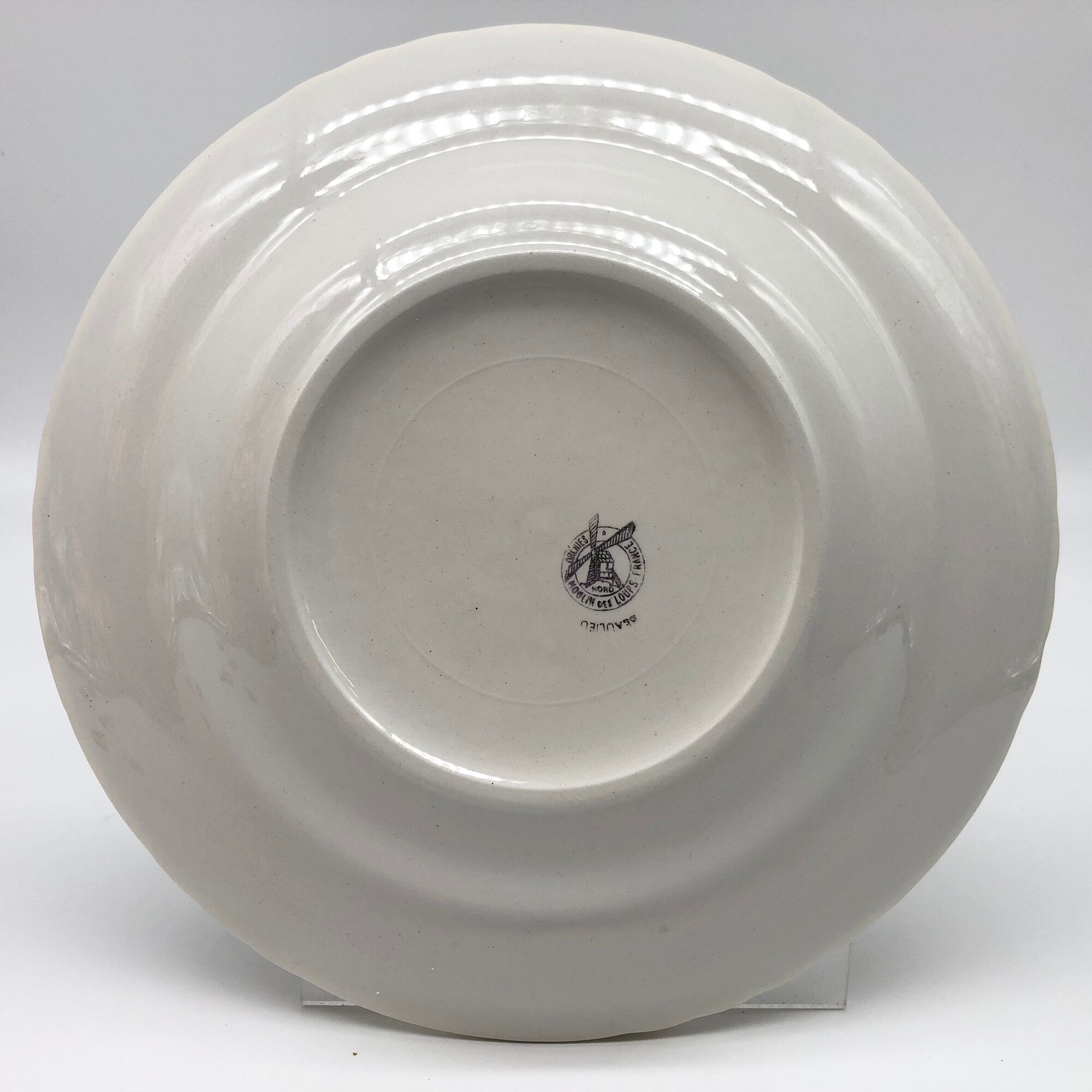 6 Hollow porcelain plates "Moulin des Loups" Beaulieu model