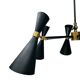 Mid Century Modern Brass Bow Tie Chandelier | 6 Arms Ceiling Light Fixture