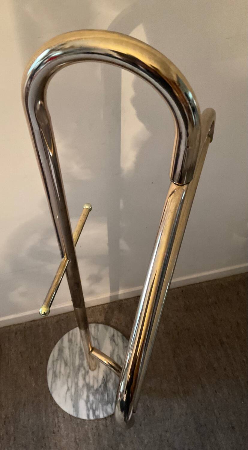 Vintage marble and gold metal valet