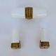 3 ochre porcelain wall sconces from the 1960s (models 6065 and 6080) by Sigvard Bernadotte for Ifö.