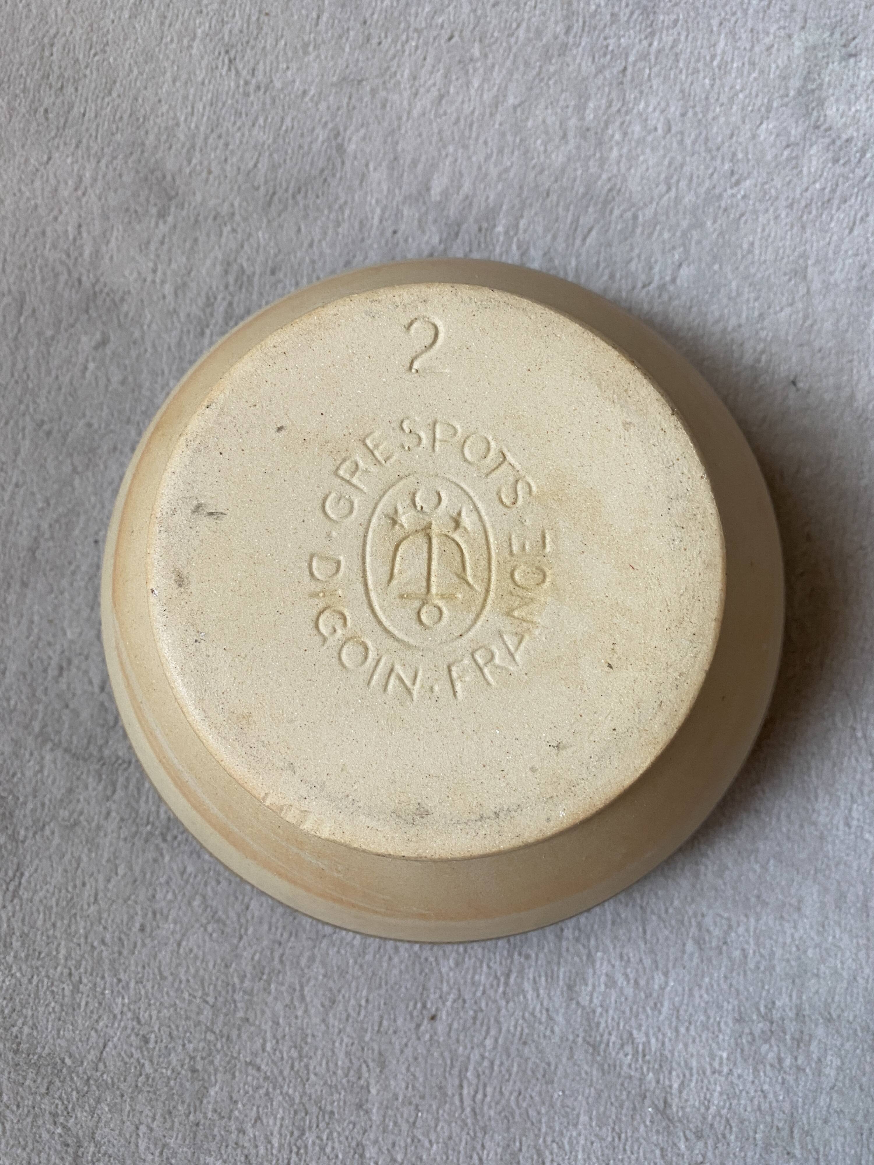 Digoin enamelled stoneware salad bowl