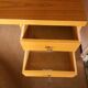 Oak-plated desk and formica 60s/70s