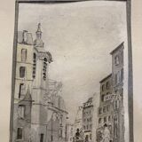 Four small framed watercolors signed Karles