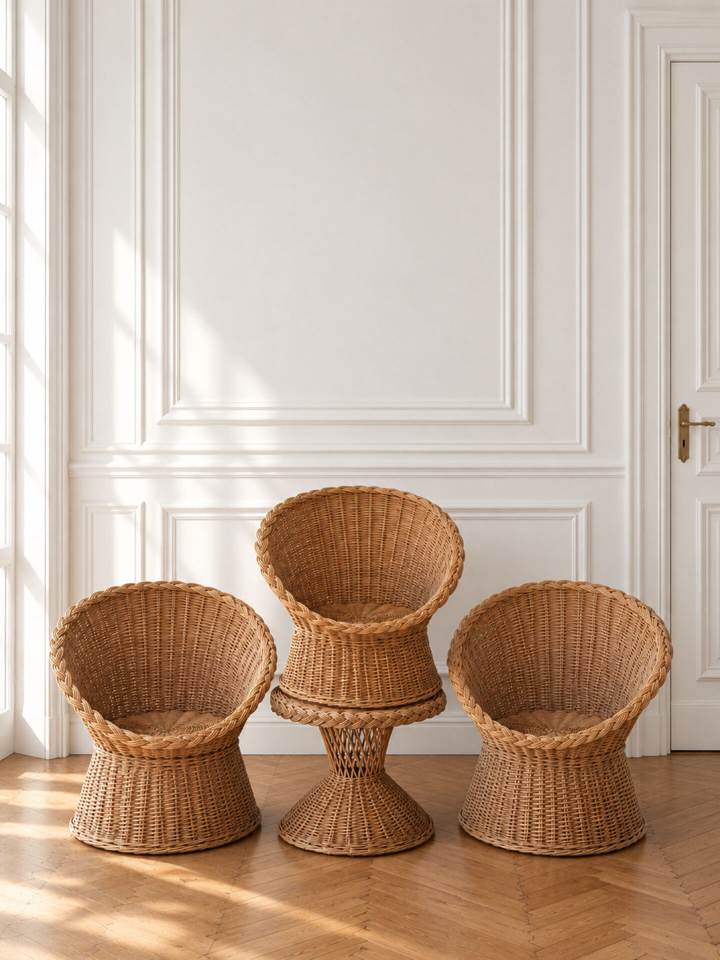 1960s wicker lounge set