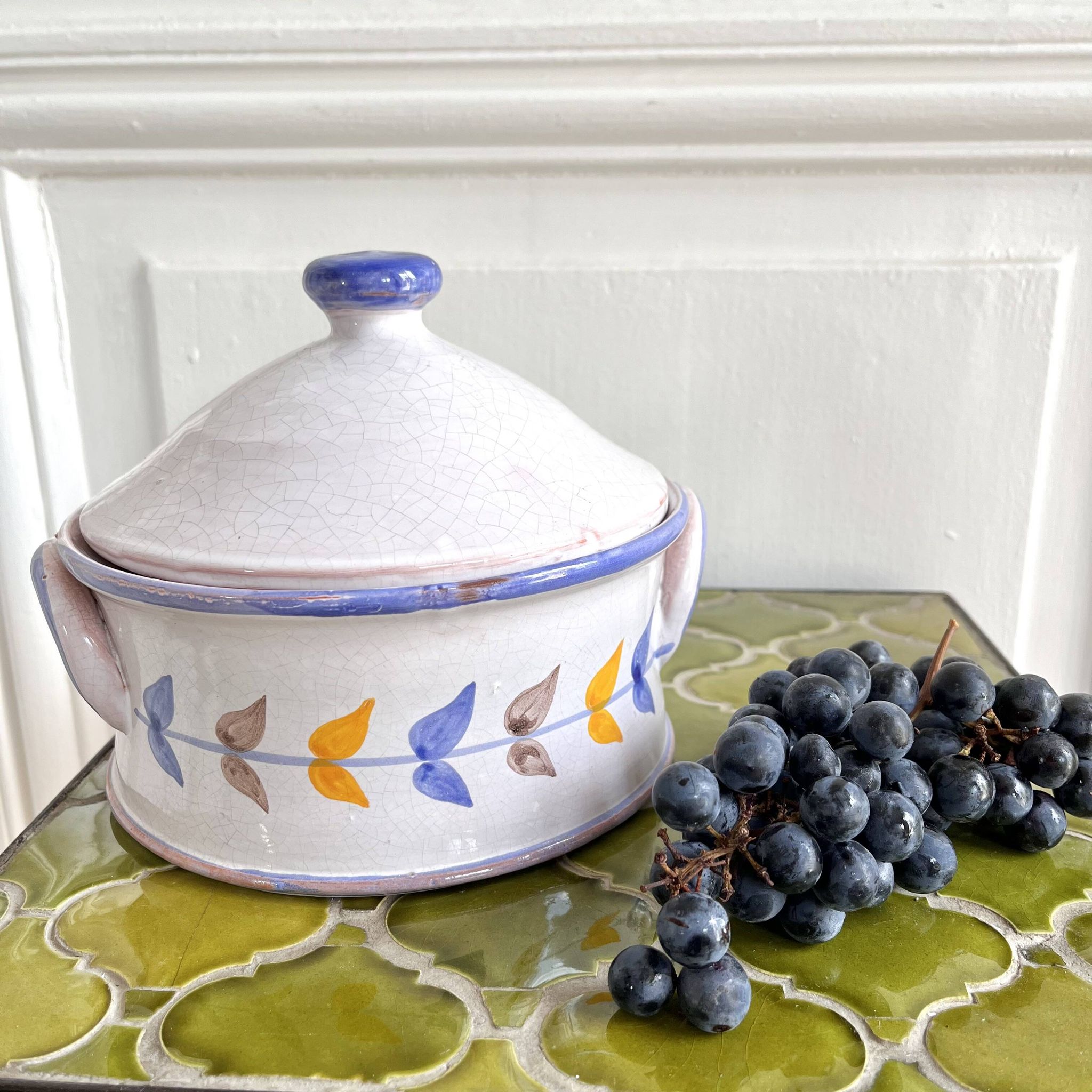 Old vegetable soup tureen