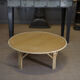 Table basse ronde en rotin 1960