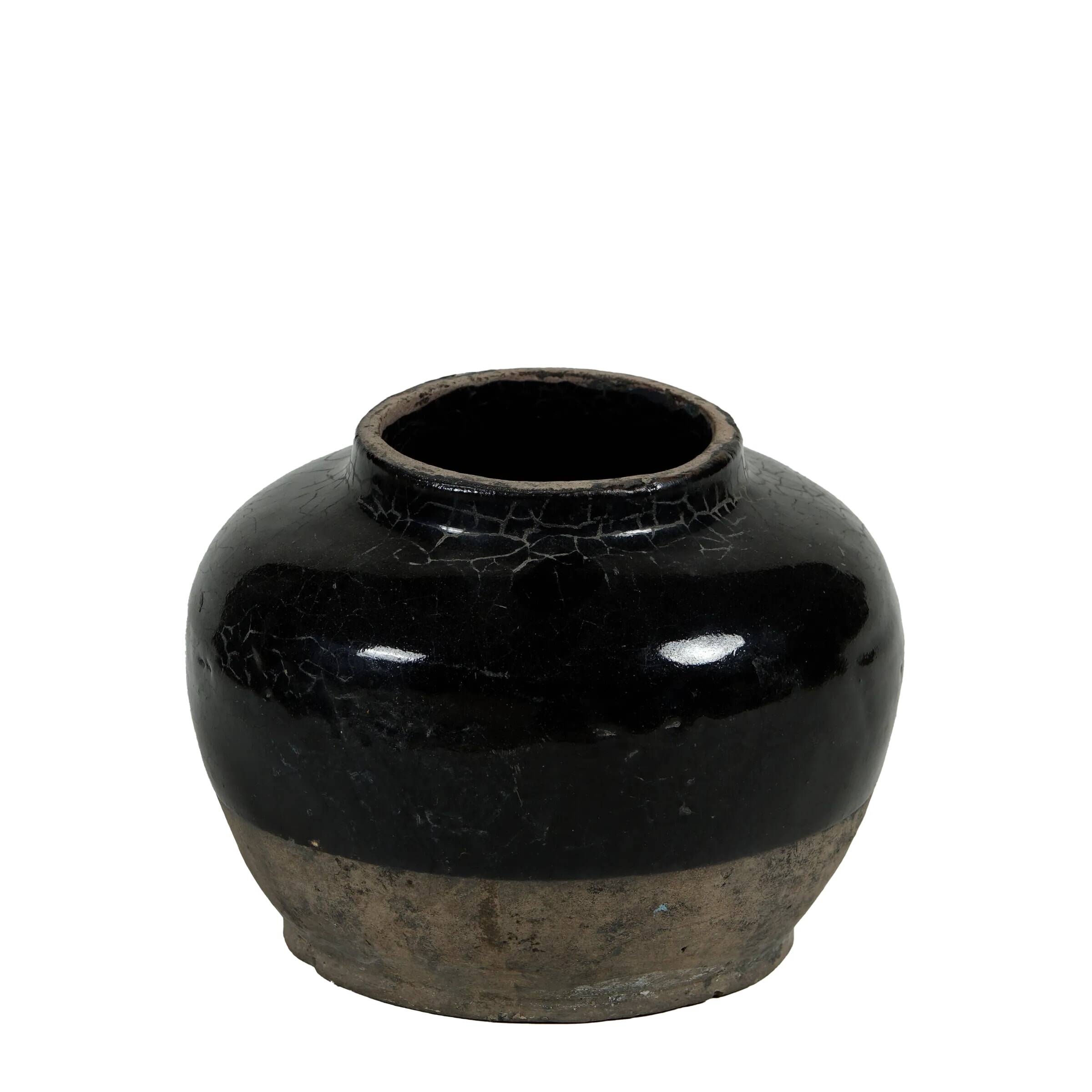 Hú - Pot à confit chinois émaillé noir n°5