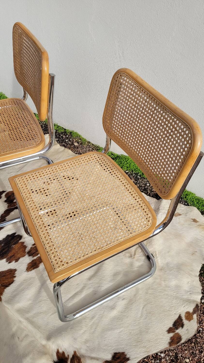 Set of 6 B32 chairs Marcel Breuer Italy design -1970s