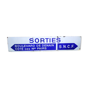 ancienne plaque de sortie - parisien