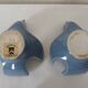 Pair of bird ceramic candle holders vintage Italy