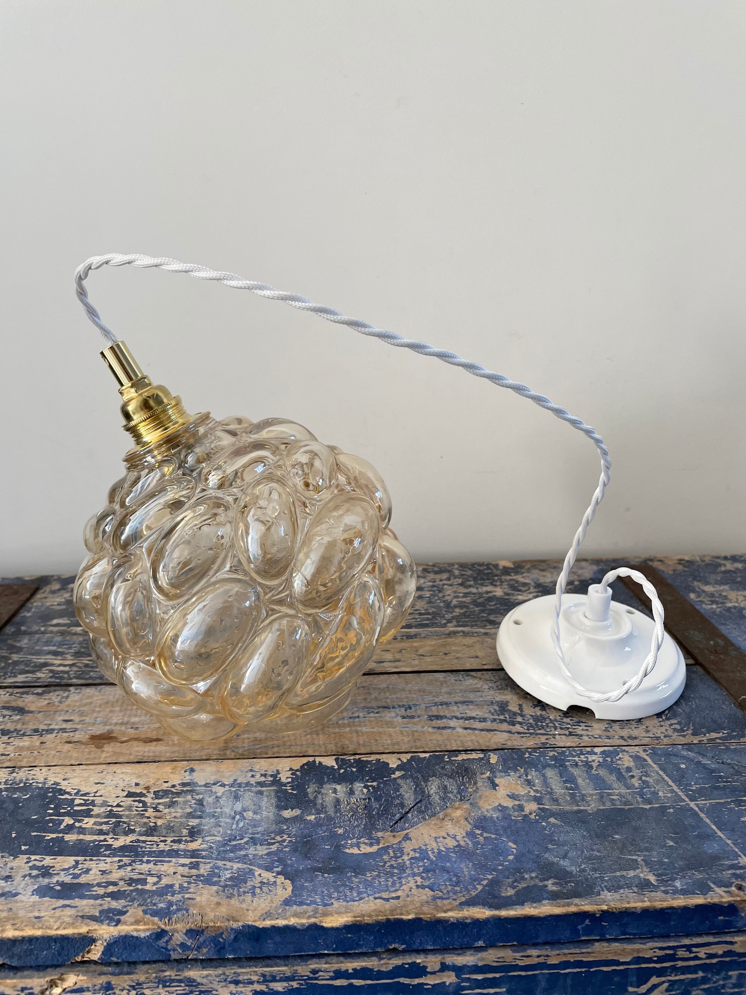 New electrified golden bubble glass pendant lamp
