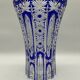 Superb richly cut Bohemian crystal vase