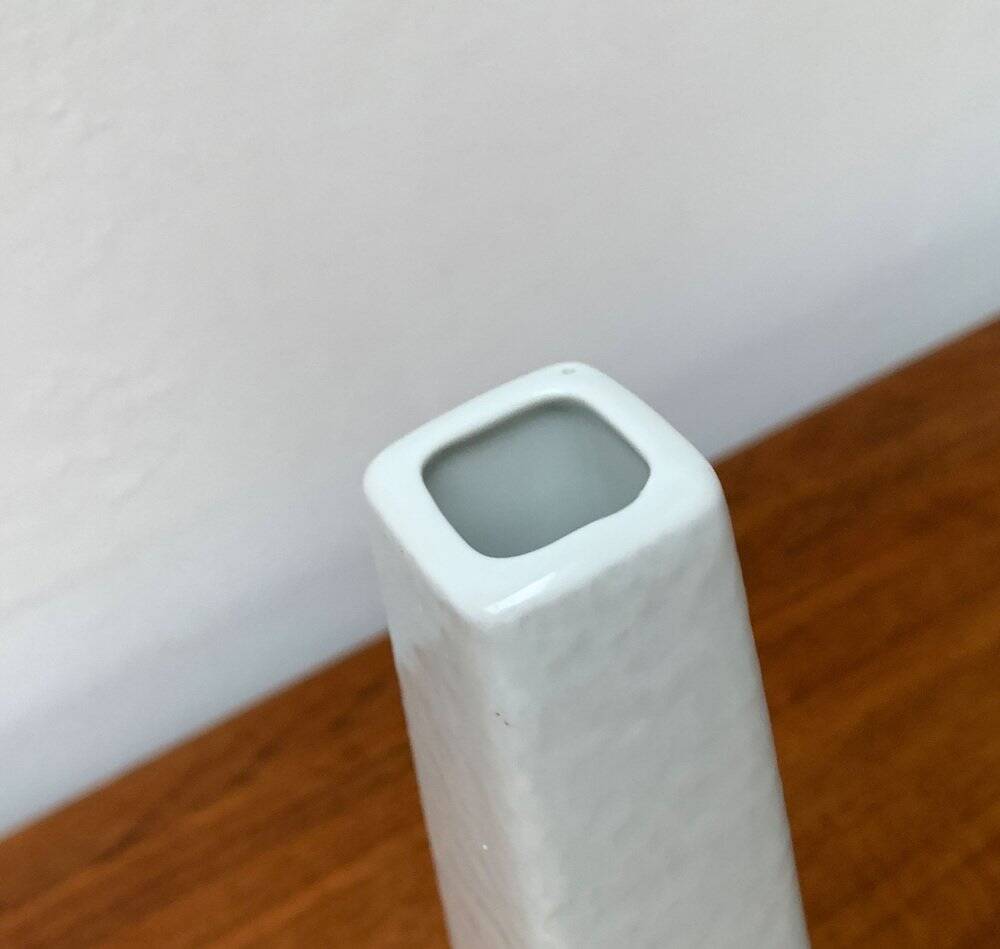 Vintage white porcelain vase from KPM Royal Porcelain, 1970s.