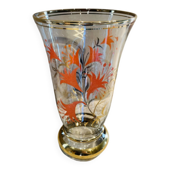 Vintage Domec Bordeaux crystal vase