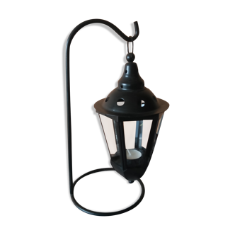 Lantern table candlestick or hanging wrought iron inside exterior 32 cm