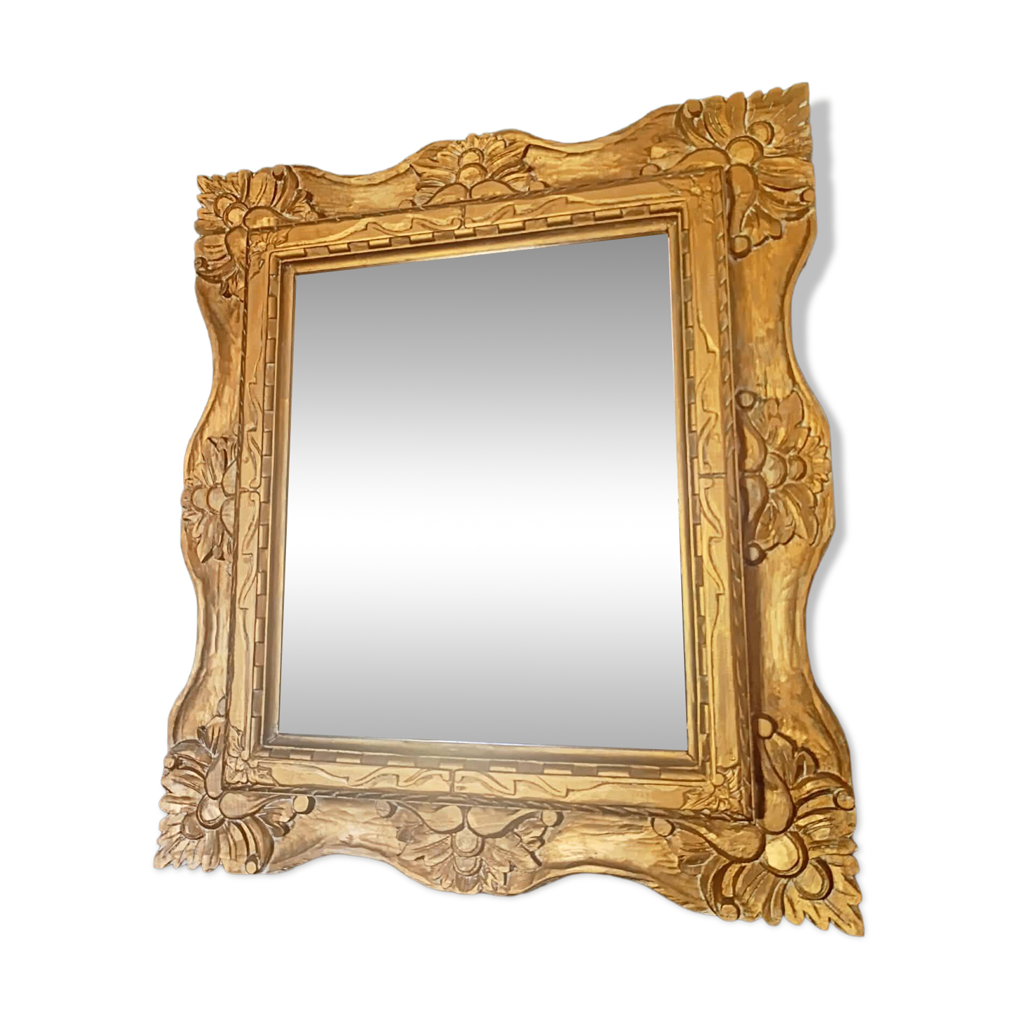 Large gilded wooden mirror