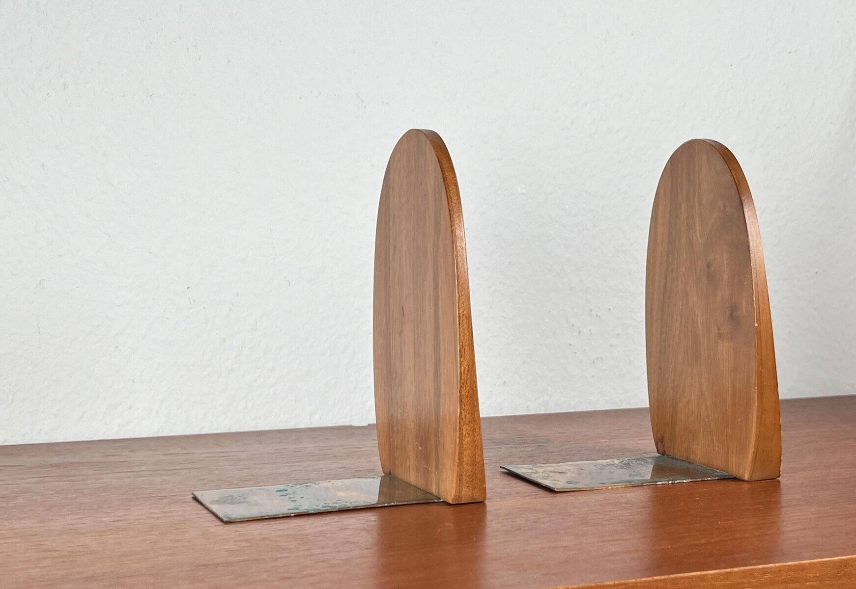 Mid-century Scandinavian wooden bookends, 1960s, set of 2.