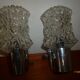 Pair of sconces glass chrome of the years 60/70