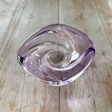 Cendrier en verre violet