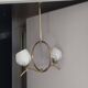 brass chandelier in the shape of a perch from the 50s/60s