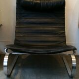 Armchair, leather PK20 of Poul Kjaerholm circa 1970