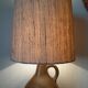 1950s pottery jug lamp and linen-style fabric lampshade