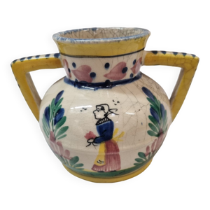 Vase à anses HB quimper,