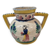 HB Quimper vase with handles, 1950