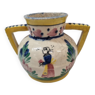 Vase à anses HB Quimper, 1950