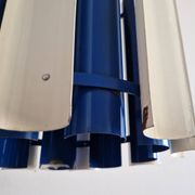 Rare blue and white 'Mexico' pendant lamp by Yki Nummi for Orno, 1960s