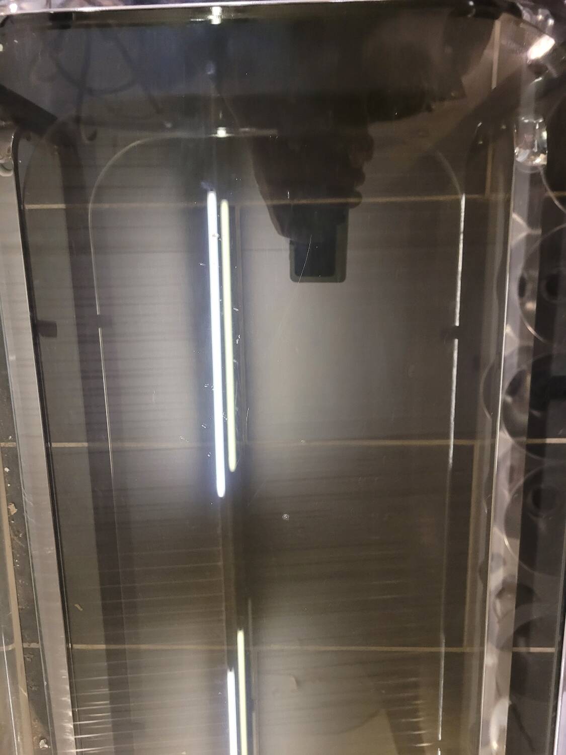 Chromed metal coffee table with smoked glass top from the 70s