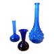 Soliflore en verre bleu