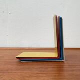 Mid-century German colourful minimalist metal bookends by Soennecken, 1960s, set of 16.