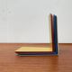 Mid-century German colourful minimalist metal bookends by Soennecken, 1960s, set of 16.