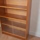 Vintage display cabinet in wood veneer, 1950s-1960s.