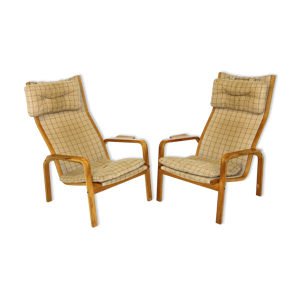 Jeu de 2 fauteuils Yngve Ekström