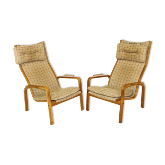 Set of 2 armchairs, Yngve Ekström for Swedese, Sweden, 1960