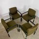 Lot de 4 chaises fauteuils design années 80 Wilkhahn métal et tissu vintage