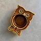 Vintage 70s ceramic owl ashtray
