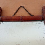 Old mirror in turned wood
